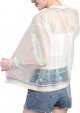 Women's Girls Hologram Rainbow Jacket Transparent Summer Sunscreen Jacket